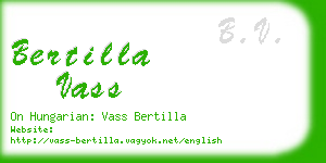 bertilla vass business card